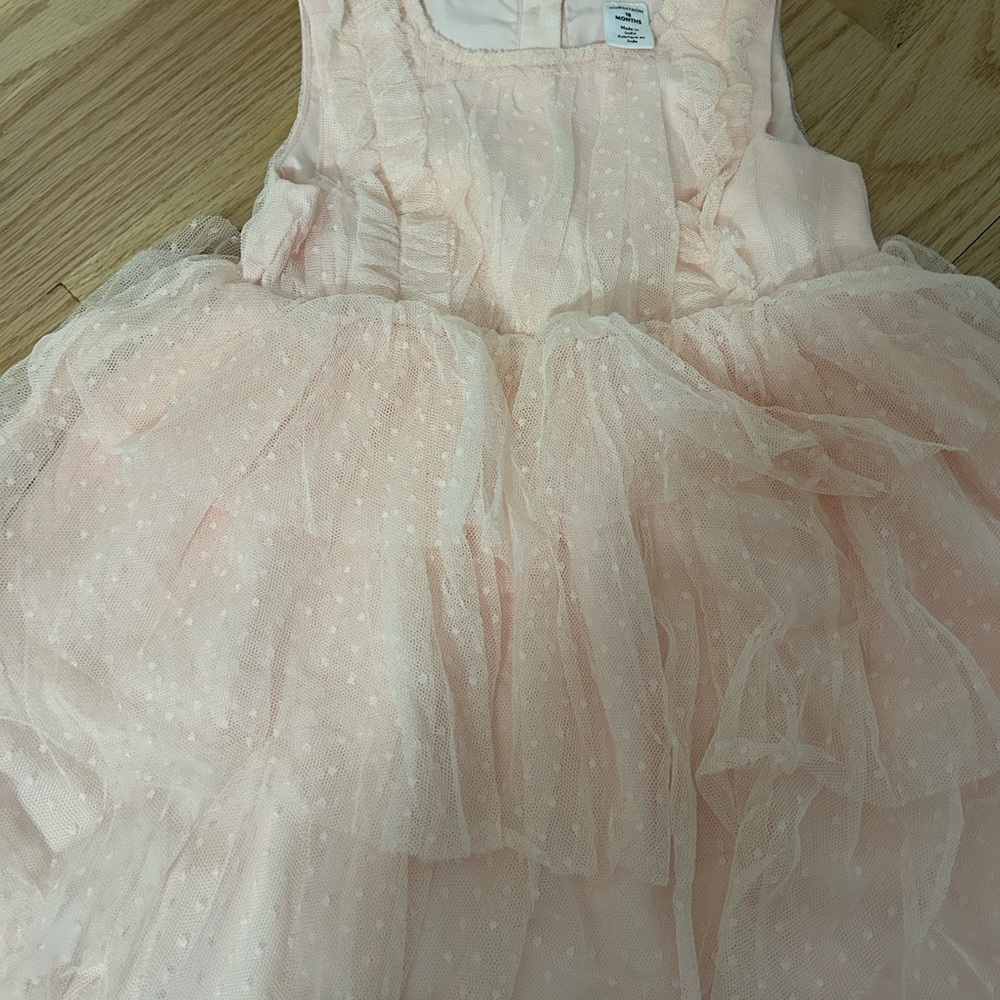 Pink Ruffled Tulle Dress
